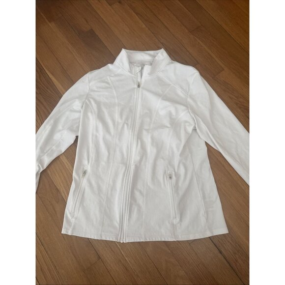 Coolibar Swim Jacket Women UPF 50+ Full Zip Long Sleeve Size M - Picture 2 of 5